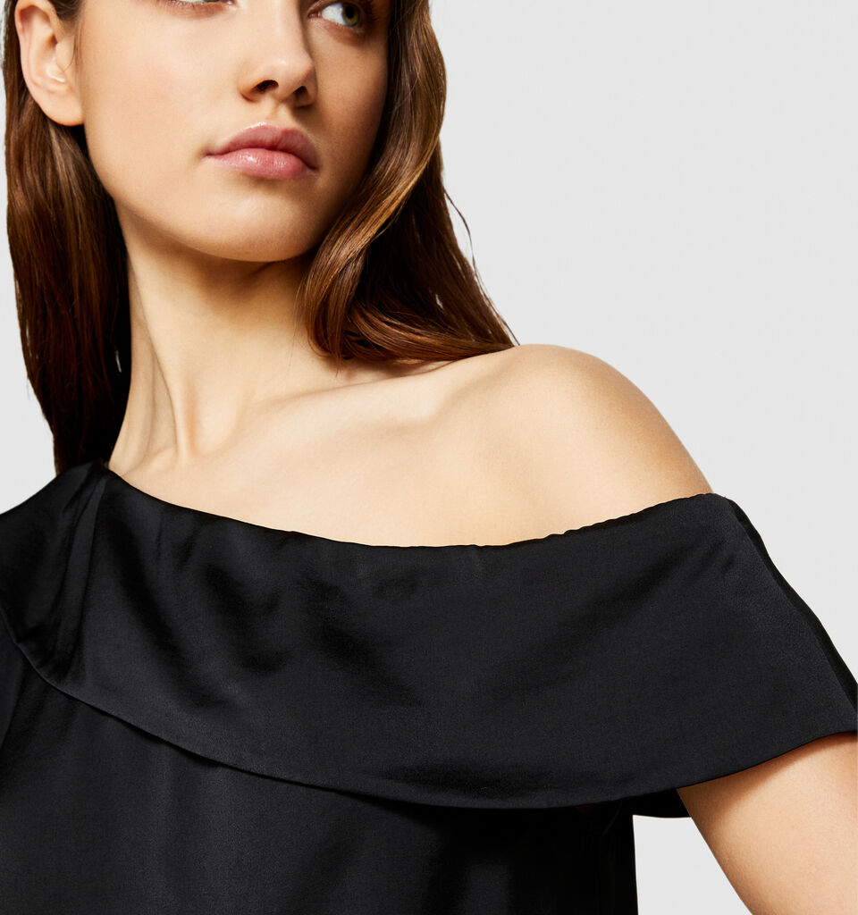 Single-shoulder top - women's tops - Black | Sisley image number 5